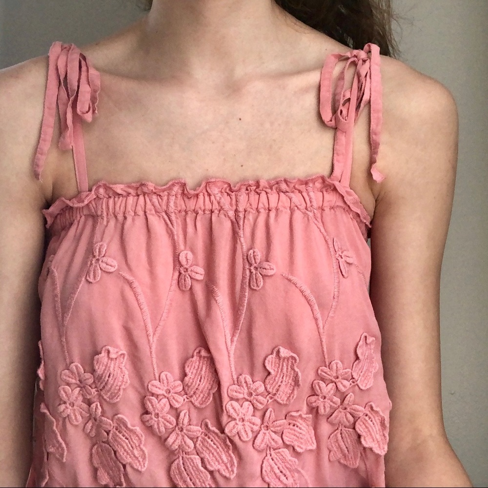 H&M FLORAL TIE UP TOP